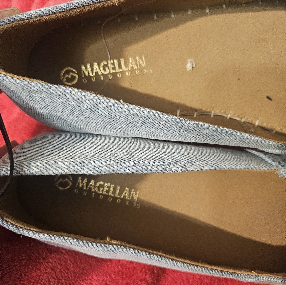 Magellan Outdoors Womens Blue Denim Espadrille Slip On Loafers 9m - Picture 4 of 6